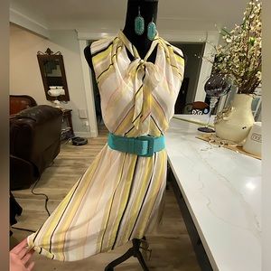 166.  CALVIN KLEIN w Neck Scarf Dress size Large